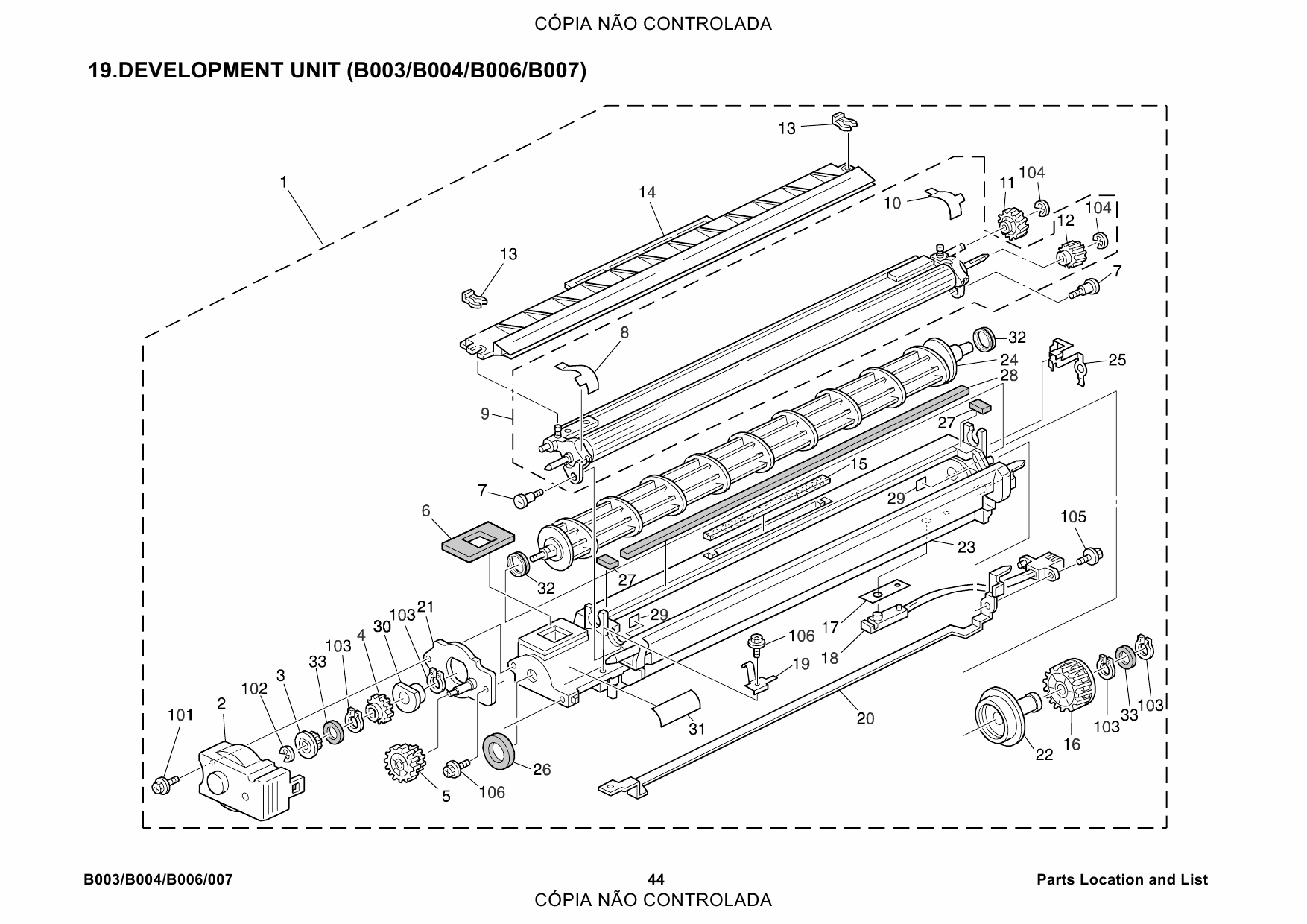 RICOH Aficio 1035 1035P 1045 1045P B003 B004 B006 B007 Parts Catalog-3